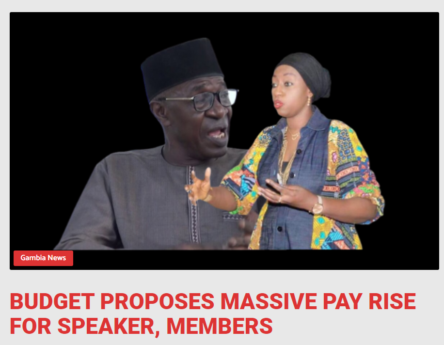 BUDGET PROPOSES MASSIVE PAY RISE FOR SPEAKER, MEMBERS
